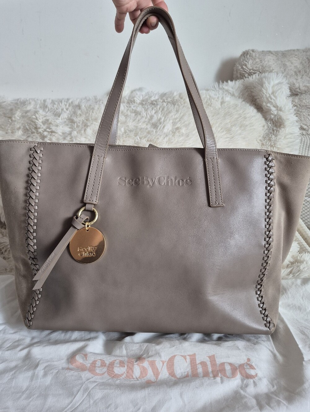 See By Chloe Tilda Leather Suede Tote Bag